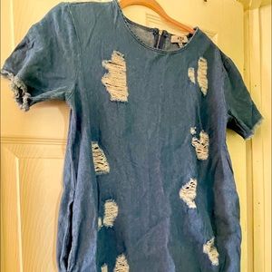 Mini Denim distress 👗 dress!